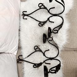 Black Light Weight Candle Wall Sconces With Crystals Smoke Free Home