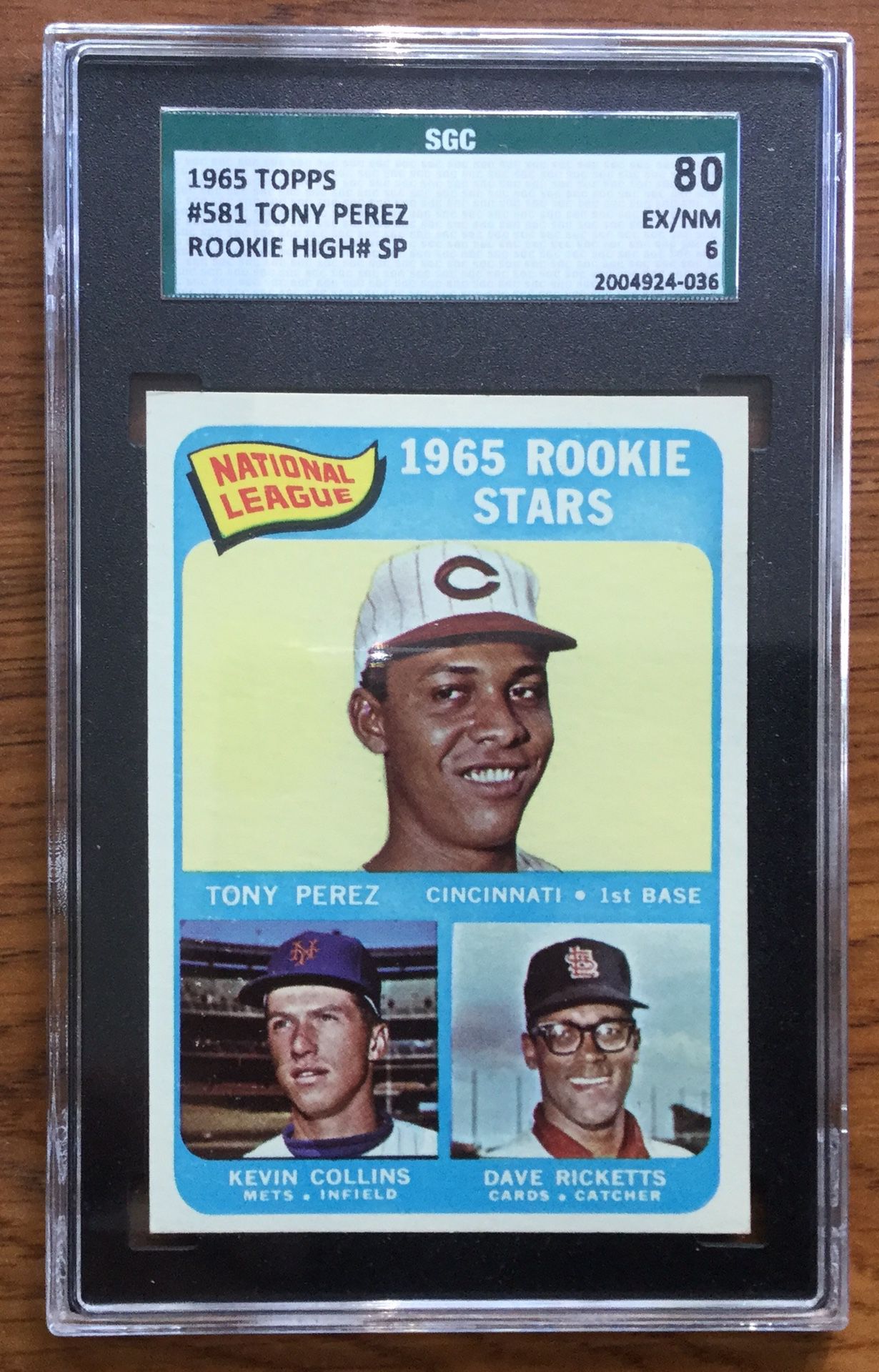 1965 Topps Baseball Rookie Card - Tony Perez - Cincinnati Reds High # - Short Print