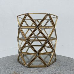 Small Gold /  Glass Geometric Hurricanes (8)