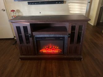 Fireplace tv stand