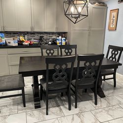 dining room table and chairs