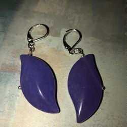 Lavender jade earrings