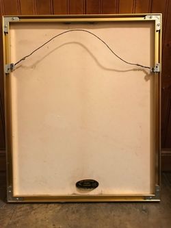 Framed and matted 18x15 inc counted cross stitch art vintage