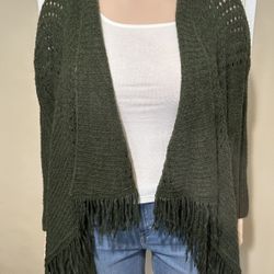 Knox Rose Women’s Green Open Front Cardigan