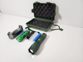 U'King Zoomable LED Flashlight Tactical Torch Light Camping Hiking Fishing ( Green )
