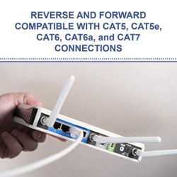 Legrand - On-Q CAT 5e Patch Cable, 10Gbps Ethernet Speed, Computer Networking Cord/Data Cable, 50-foot, AC3550WHV1