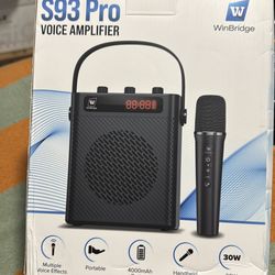 Voice Amplifier with Wireless Microphone and Speaker – Mini Portable Bluetooth PA System with Handheld Microphone, Ultralight 30W Rechargeable Megapho