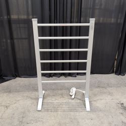 White Metal Freestanding Electric Towel Warmer