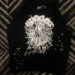 Black/White Spider hoodie Size XL