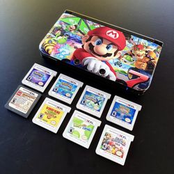 Custom Decal Nintendo 3DS XL + Games Bundle - Like New!