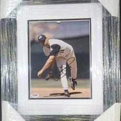 Angels Chuck Finley Signed, PSA-Certified,  Custom-Framed Photo Display Piece 