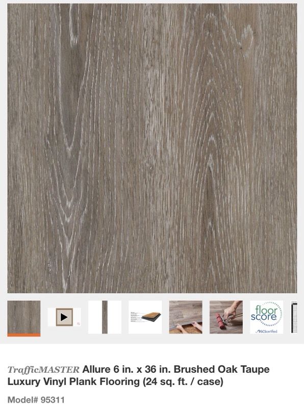 Trafficmaster Allure 6 In X 36 Brushed Oak Taupe Luxury Vinyl Trafficmaster Allure 6 In X 36 Brushed Oak Taupe Luxury Vinyl Plank Flooring For Glendale Az Offerup