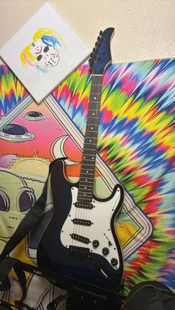 Dark blue Electric Guitar Stratocaster Style