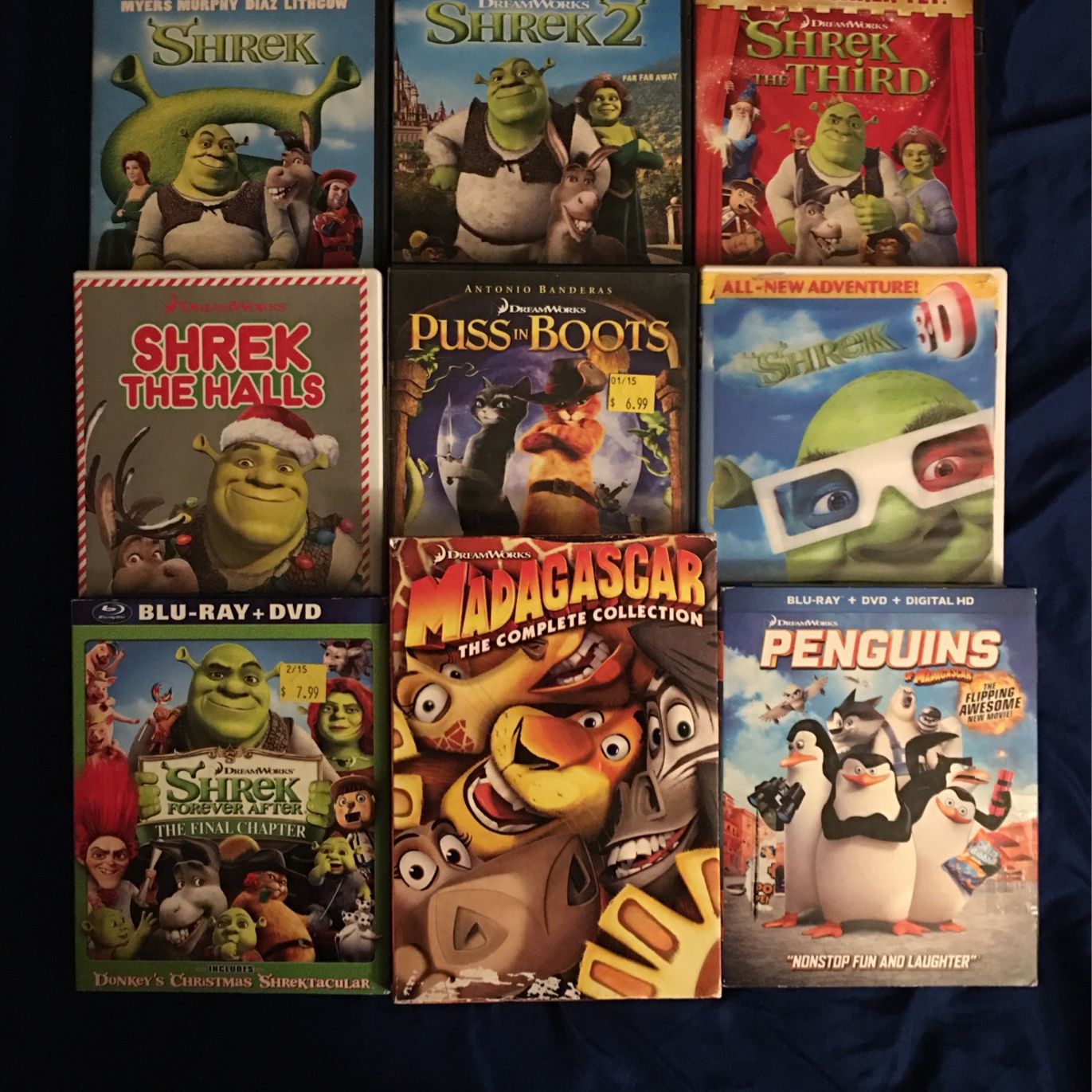 Shrek And Madagascar Complete DVD Sets (Dreamworks)