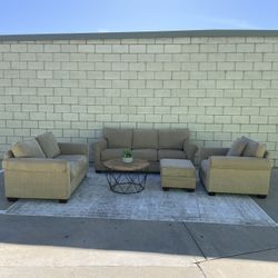Living Spaces Couch Sofa Loveseat Chair Ottoman