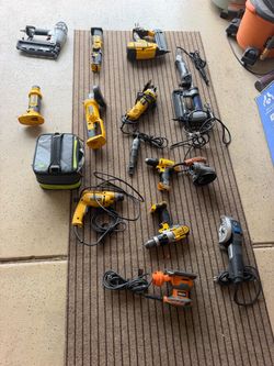 Mixed Power Tool Lot – DeWalt, Ridgid & More