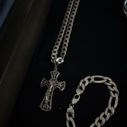 925 Silver Chain With Cross Pendant 