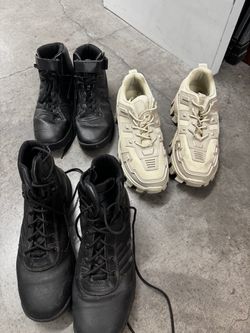 3 Pairs of Used Boots and Sneakers