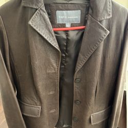 Apt 9 Brown Leather Jacket (used)