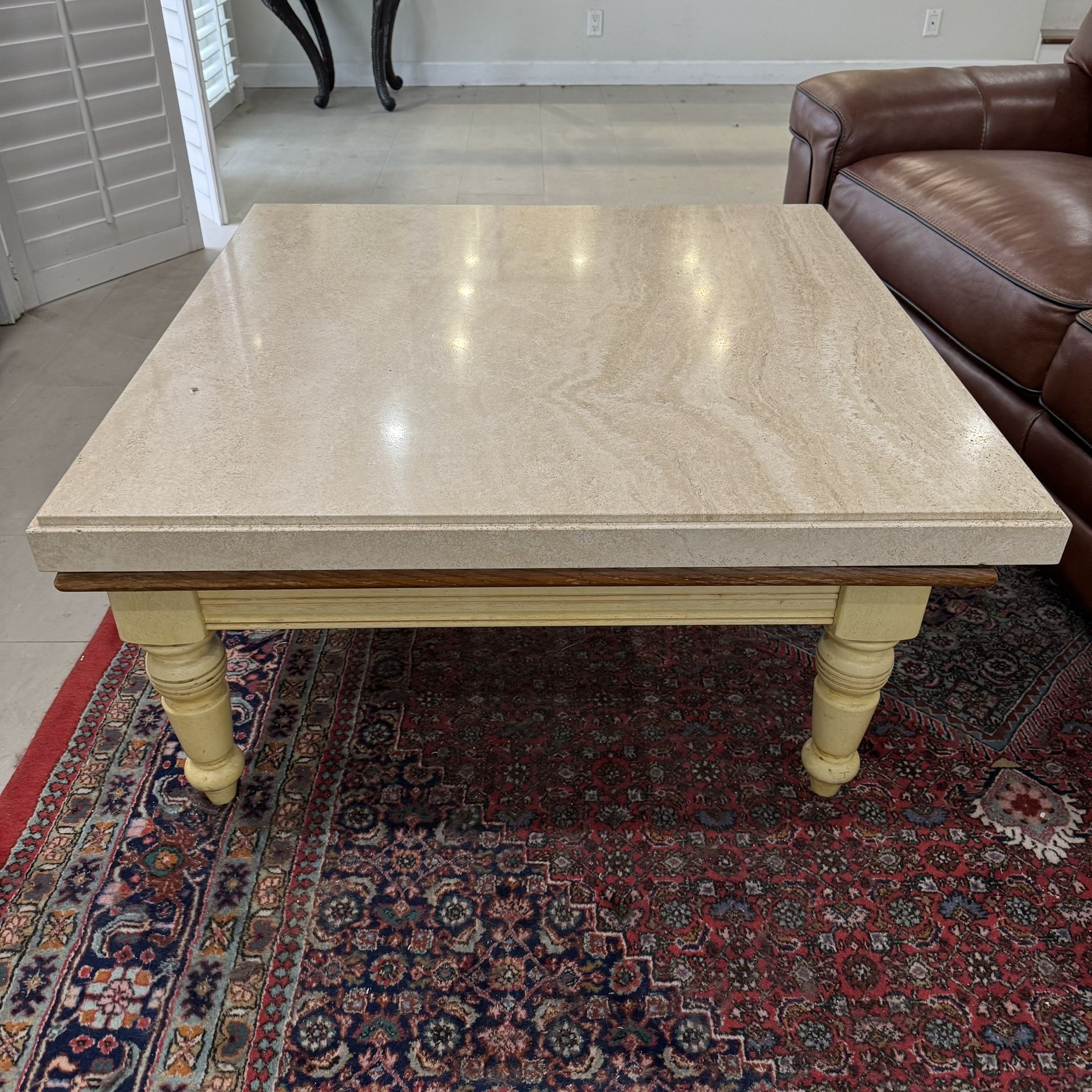 Italian Real Marble Top Coffee Table Good Condition