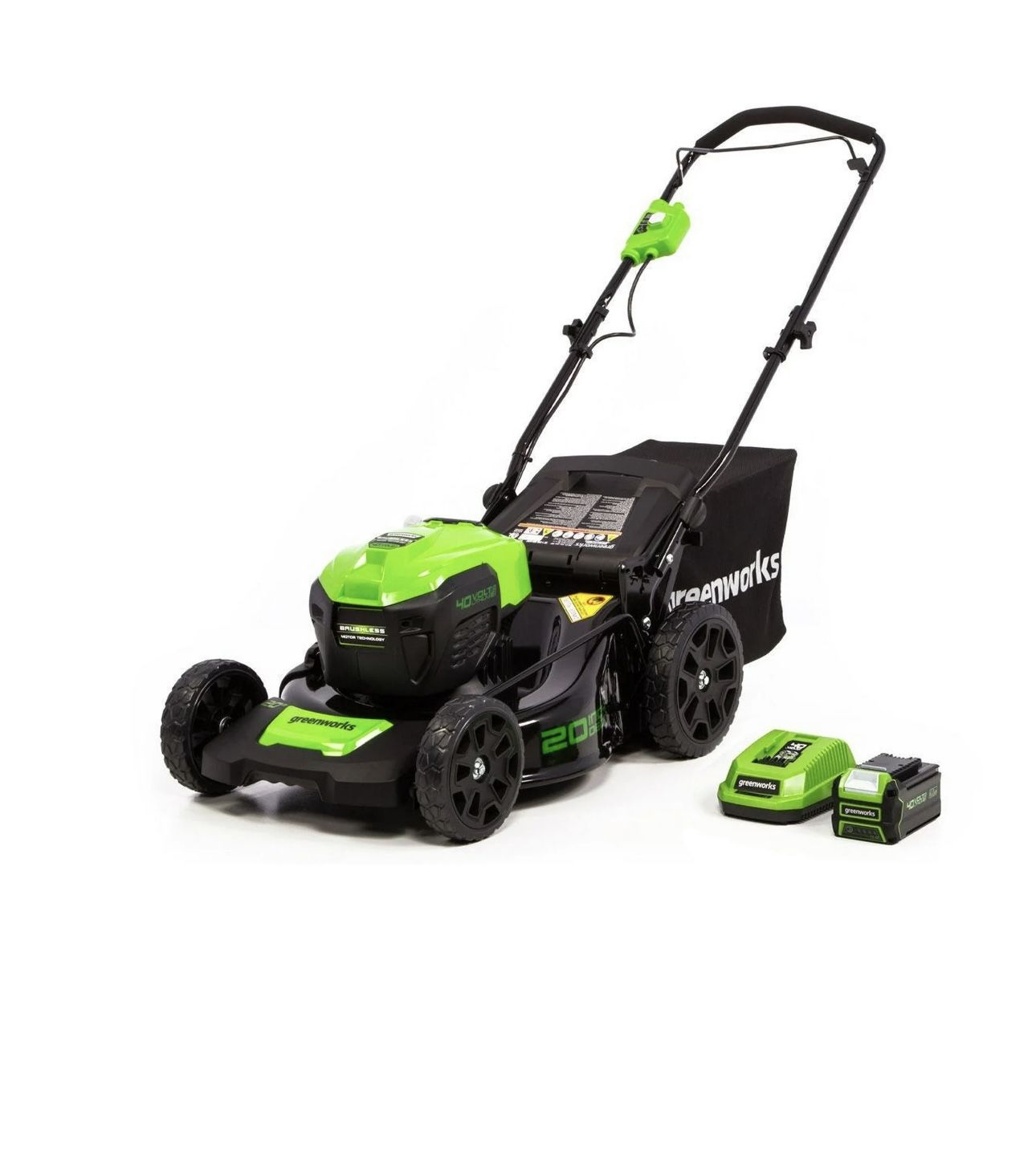 Greenworks 40V 20" Brushless Push Lawn Mower with 4.0 Ah Battery & Quick Charger (contact info removed)VT