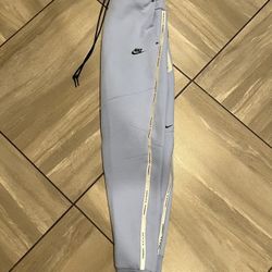 Baby Blue Nylon Nike Tech Sweats