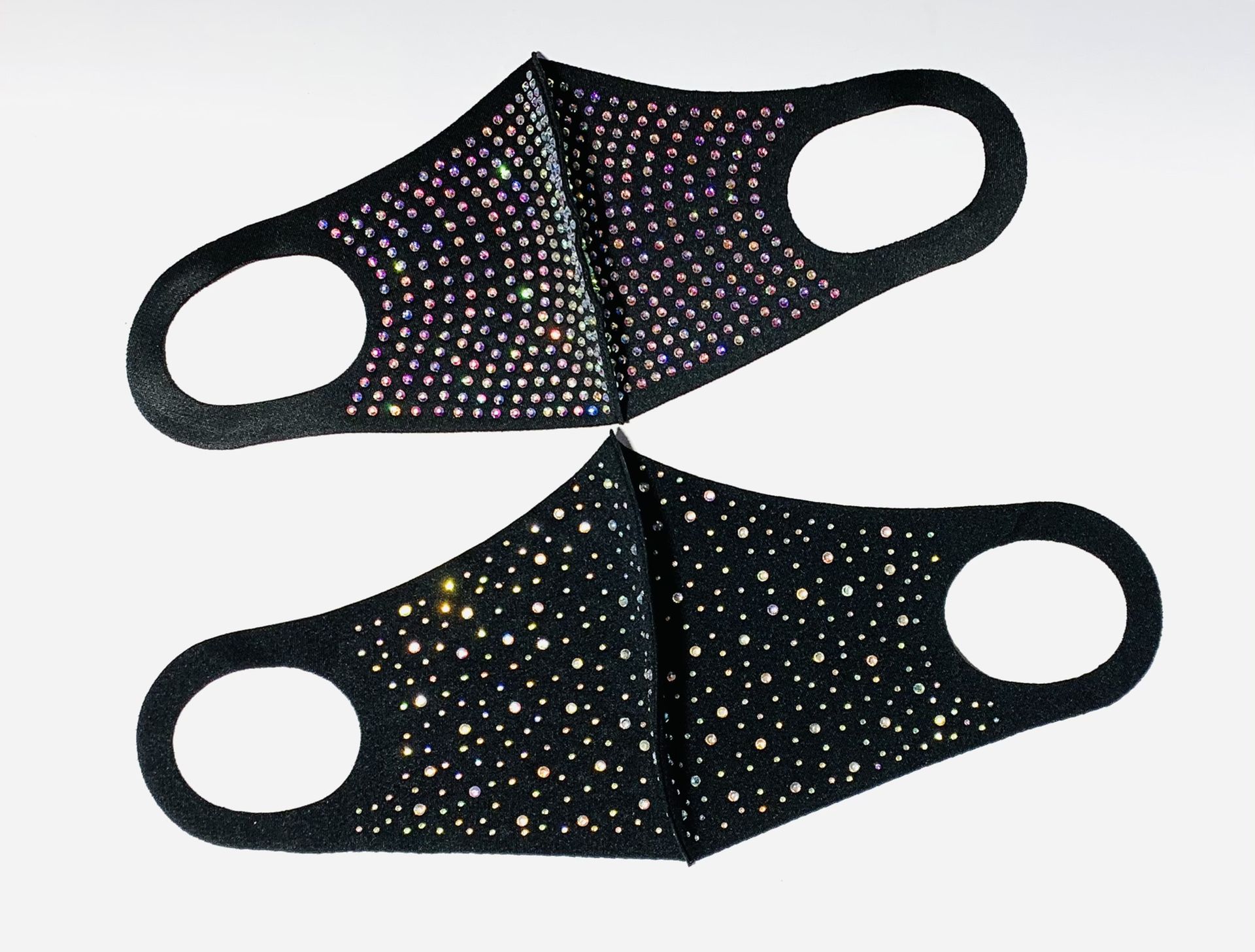 2 bling rhinestone mask bundle