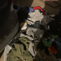 A Lot Of Clothes, All Kind , And Sizes, Pants, Some Uniforms, Many Shoes Different Sizes (NO SHIPPING) All At A Bargain Of $50