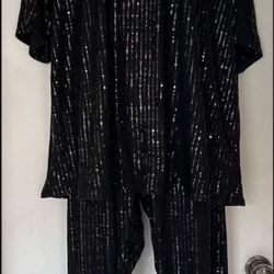 NEW Nova Fashion XXL Black Sequins 2 Pzs  SALE $45 🍀