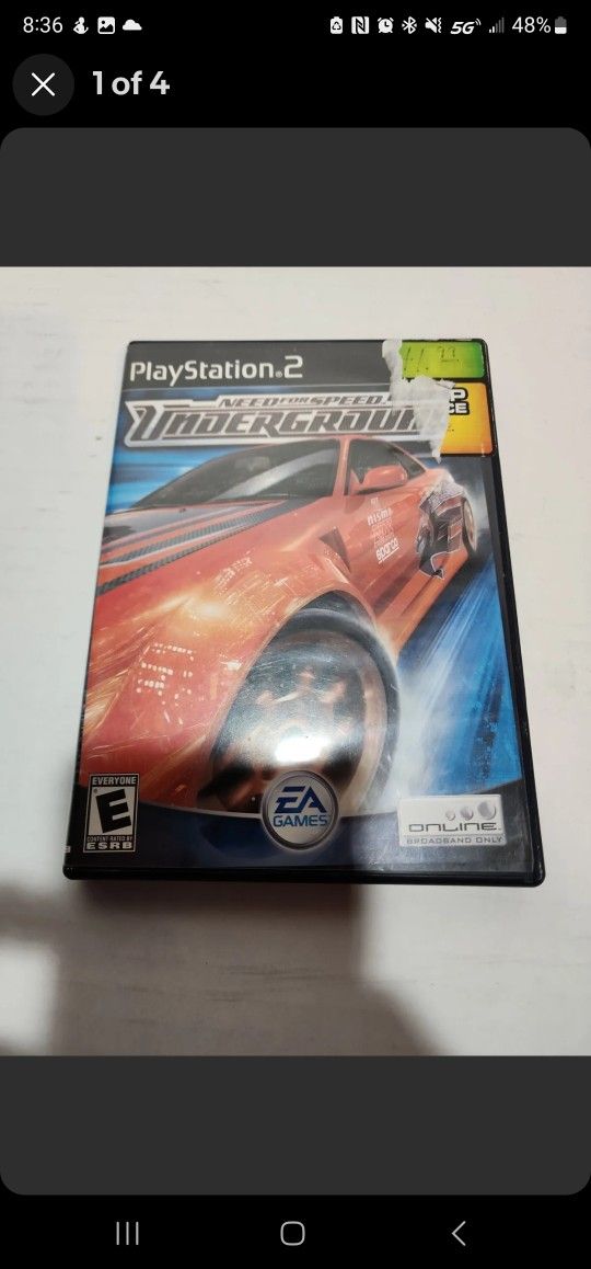 Need For Speed Underground Sony PlayStation 2 PS2 Game CIB Tested & Working