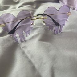 Purple Dripping Sunglasses 