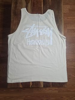 Stussy Men's Cream Colored Tank-Top