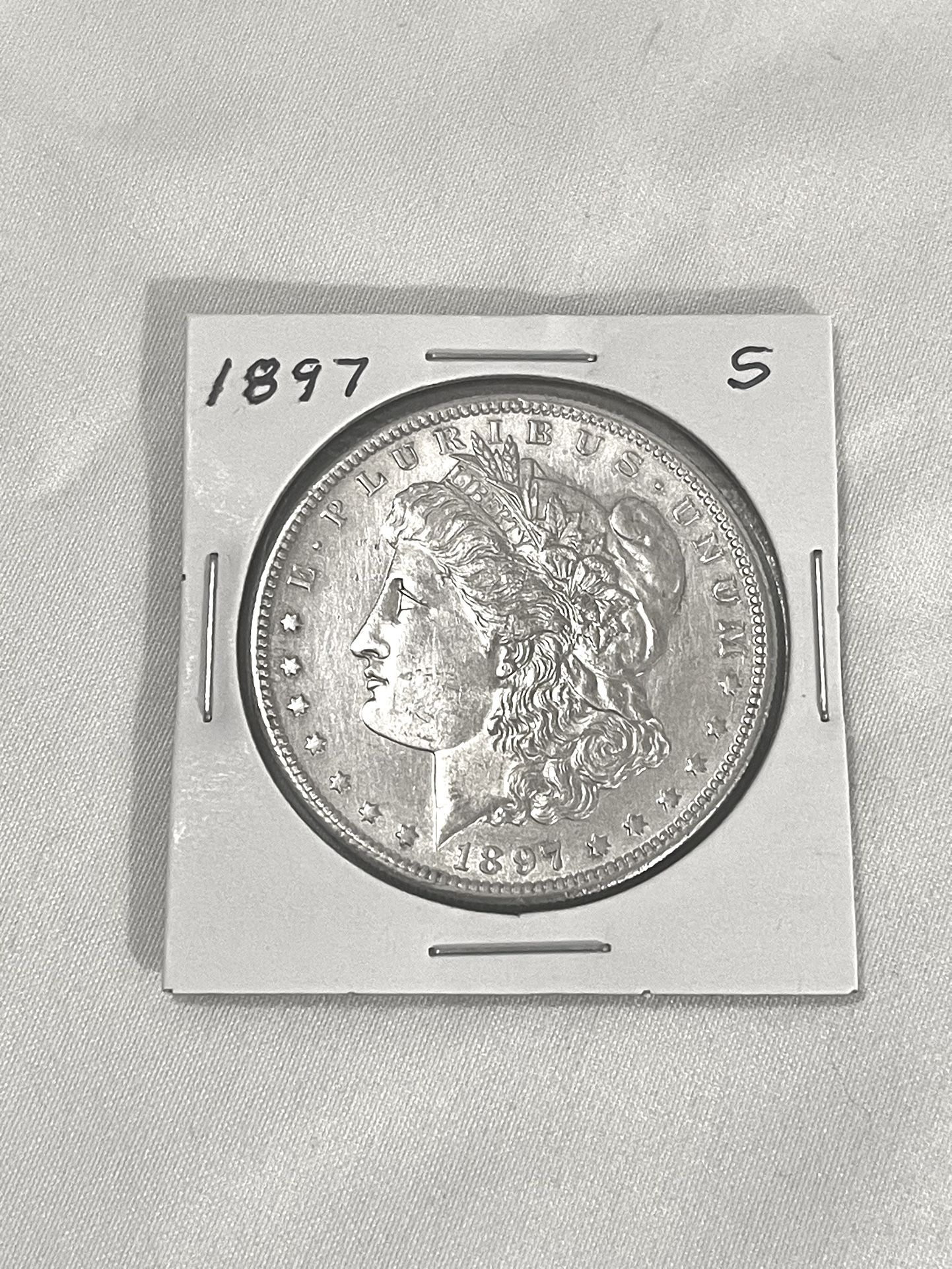 Uncirculated 1897-S Morgan Silver Dollar