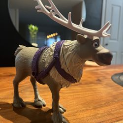 Disney FROZEN 2 Sledding Seven Elk Moose Doll Plastic Figurine 9.5”