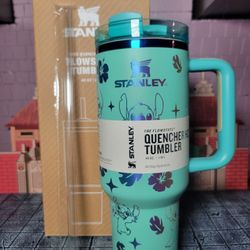 Disney Stitch Stanley 40 oz Green Cup
