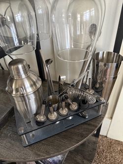 Stainless Steel Bartender Kit with Stand cocktail mixer