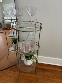 Bar Cart with Glassware