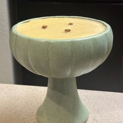 Tri-wood Wick Candle In a Unique Container.  