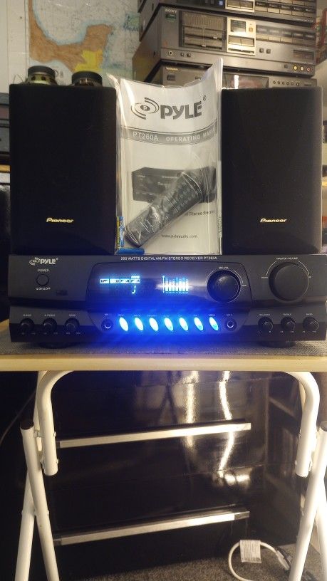 Pyle Digital Receiver PT-260A Pioneer Bookshelf Speakers