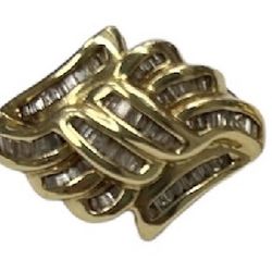 Women Diamond Earrings 14kt Yellow Gold 