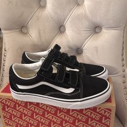 Black Velcro Vans 