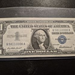 1957 Blue Silver Cerificate $1 Bill