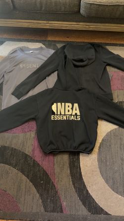 NBA Essentials hoodie, polo zip up, Essentials crew neck