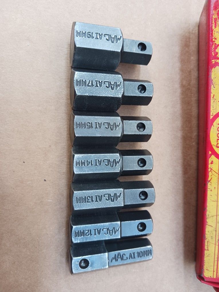 TOOLS MAC Male Hex Drive Impact Hex Bit AND CORNWELL 3/8 Drive Standard