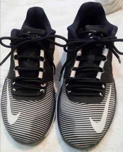 Nike Black and White Striped Sneakers