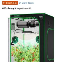 4x8 Grow Tent w/ 2 Lights and 6" Ventilation Fan Filter