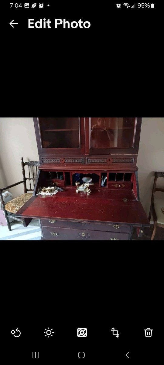 Cherrywood Drop Down Secretary