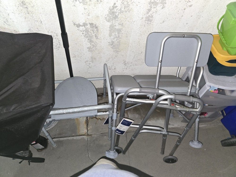 Free** Elderly Toilet, Shower Seat, And Walker