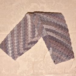 Handmade purple/pink family crocheted infinity scarf soft & shimmering