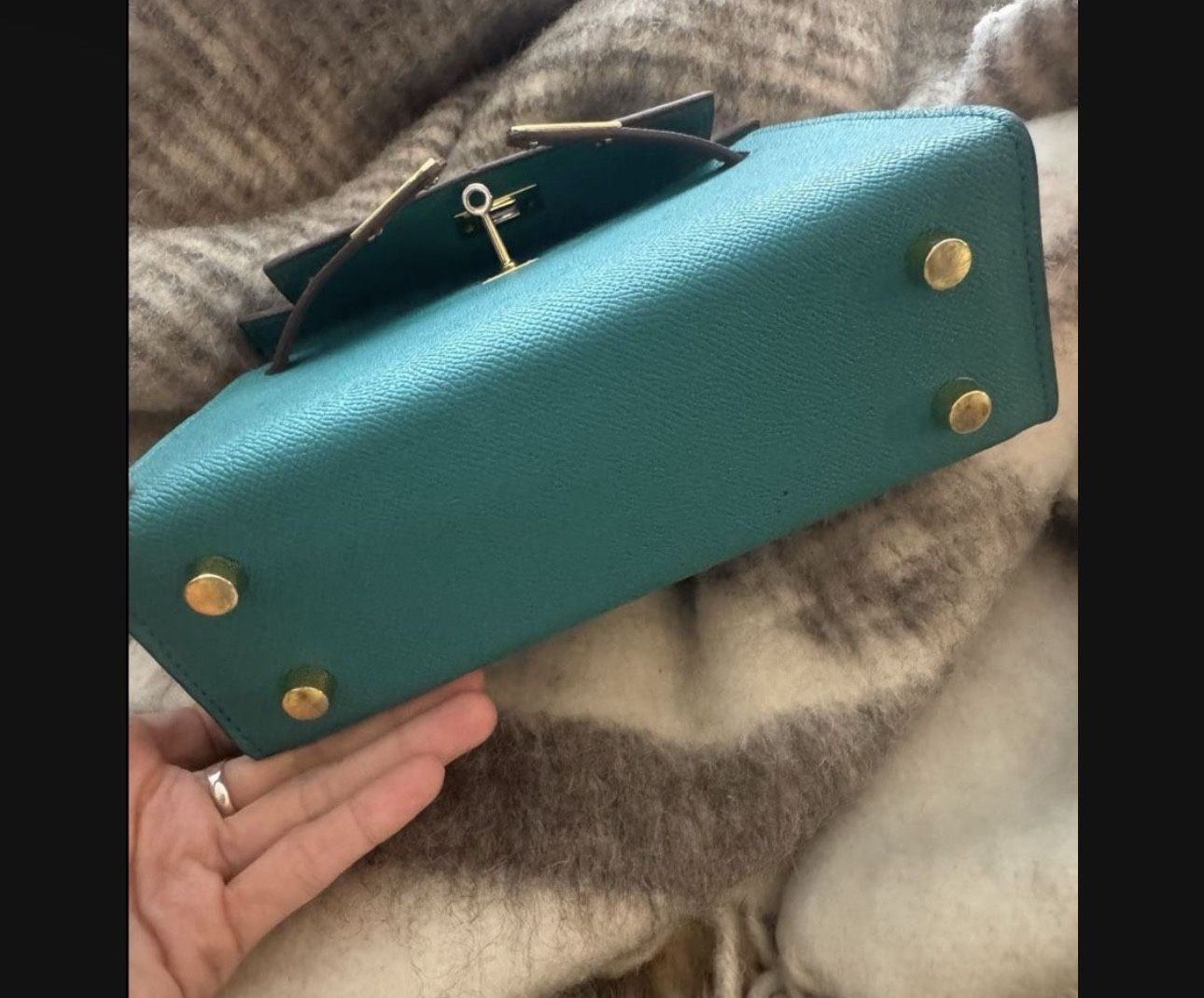 Bag Blue Hermes Style